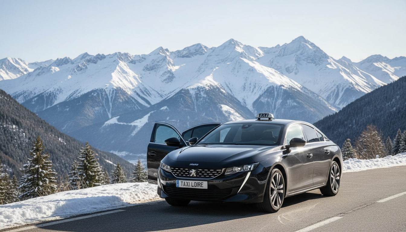 Taxi Saint-Étienne vers Stations de Ski : Trajet Confort et Sécurité